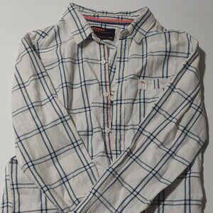 Skycar long sleeve casual button front shirt Size small